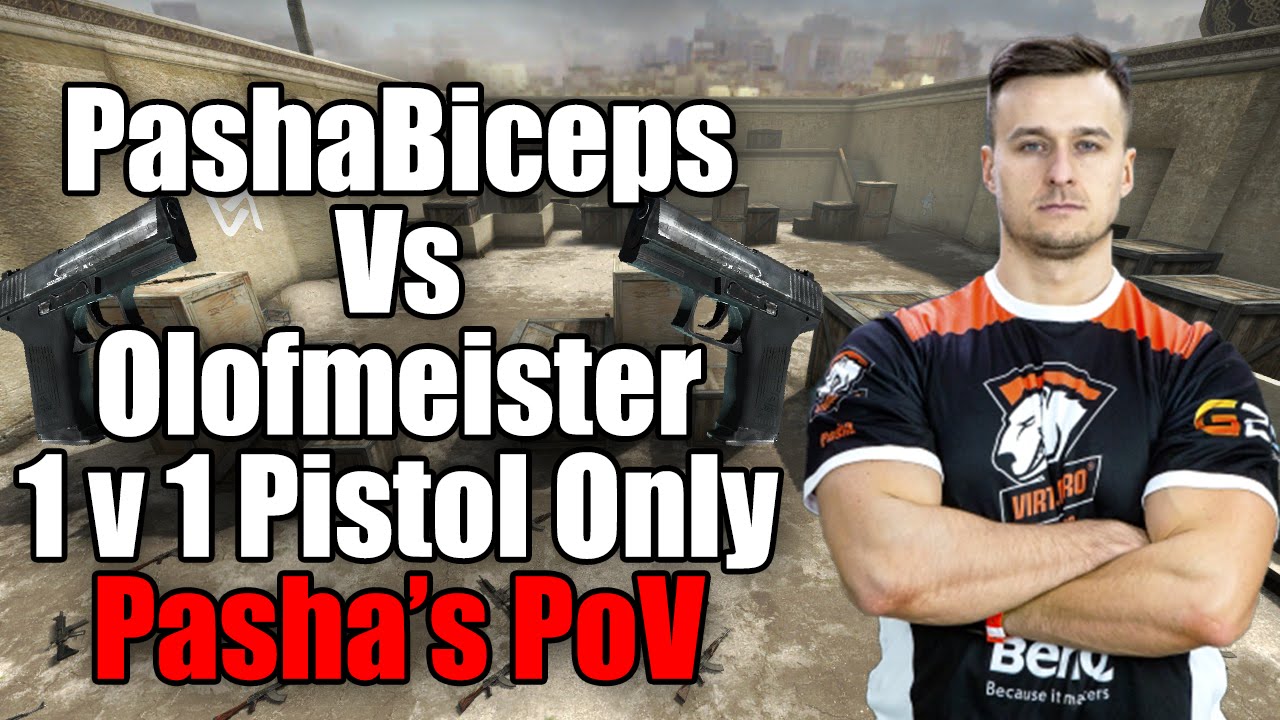 Virtus Pro PashaBiceps vs Fnatic Olofmeister 1v1 Pistol Only (CS:GO Pasha's PoV)