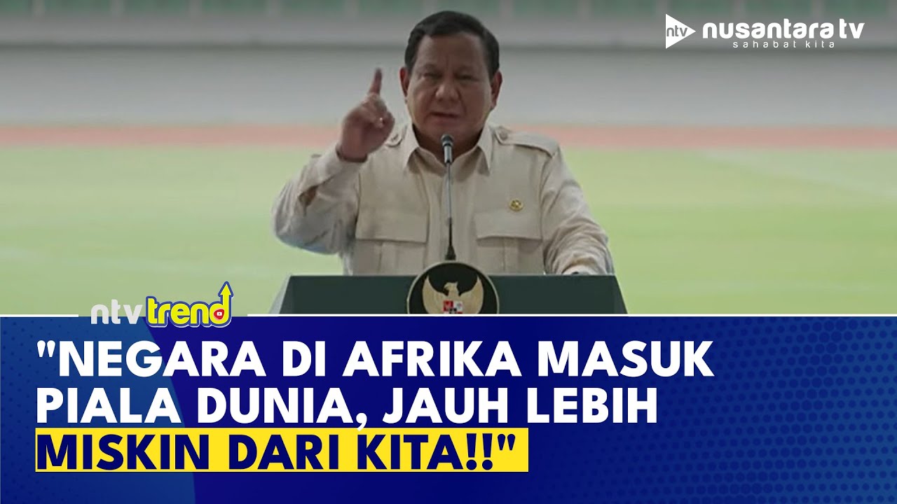 Kesal Gebrak Podium, Prabowo Bandingkan Prestasi Sepak Bola Indonesia dengan Afrika | NTV