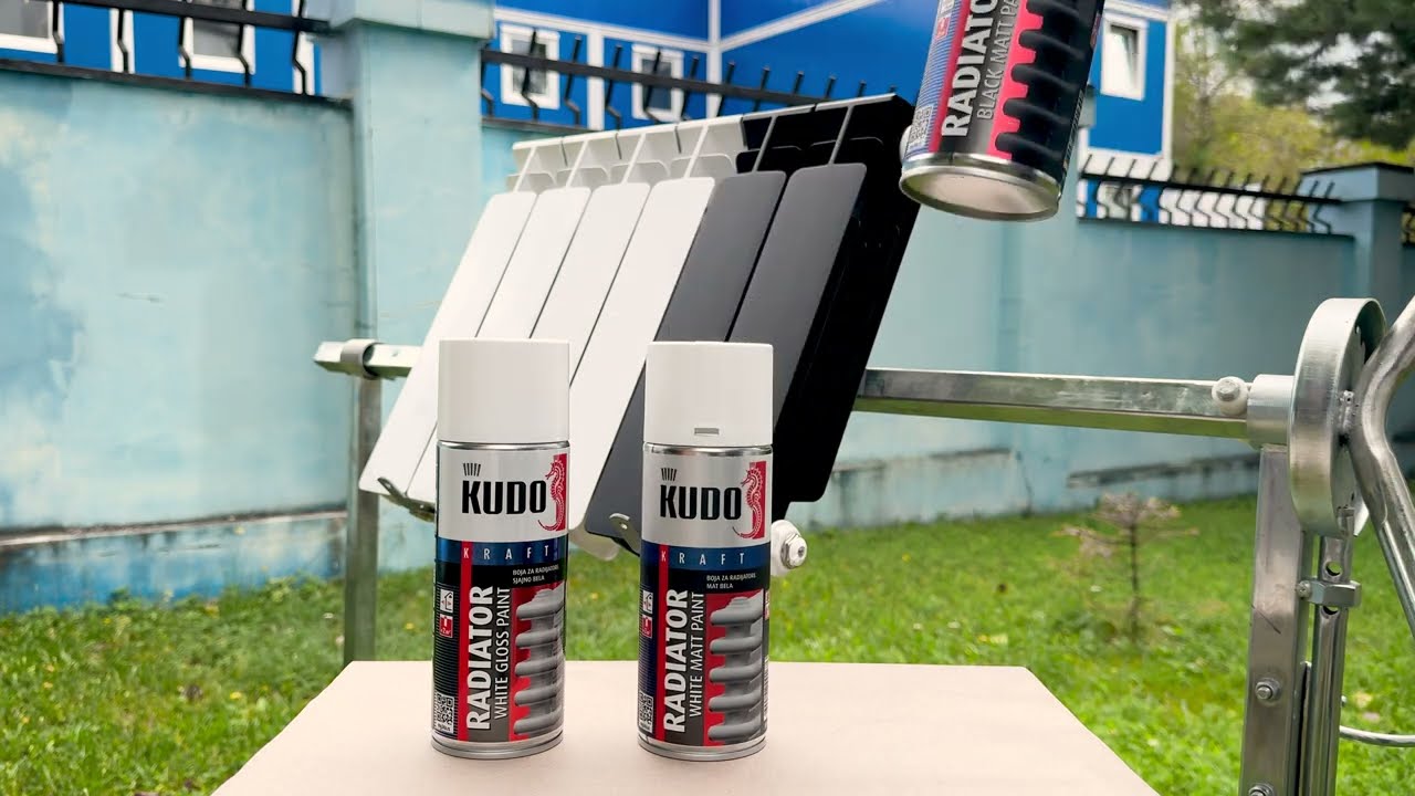 KUDO alkyd Radiator Paint - Aerosol paint for repairing old and new surfaces