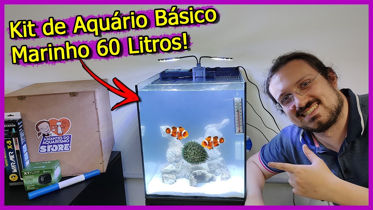 Seu Primeiro Aquário Marinho de 60 LITROS! - Kit BÁSICO para Iniciantes