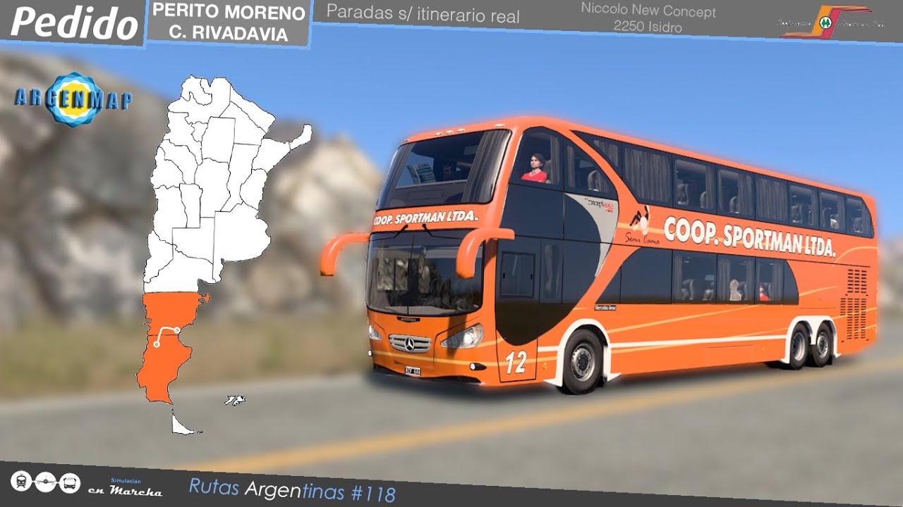PEDIDO!! PERITO MORENO - COMOD. RIVADAVIA | Mapa Argenmap | Simulación ETS2 - Coop. Sportman LTDA