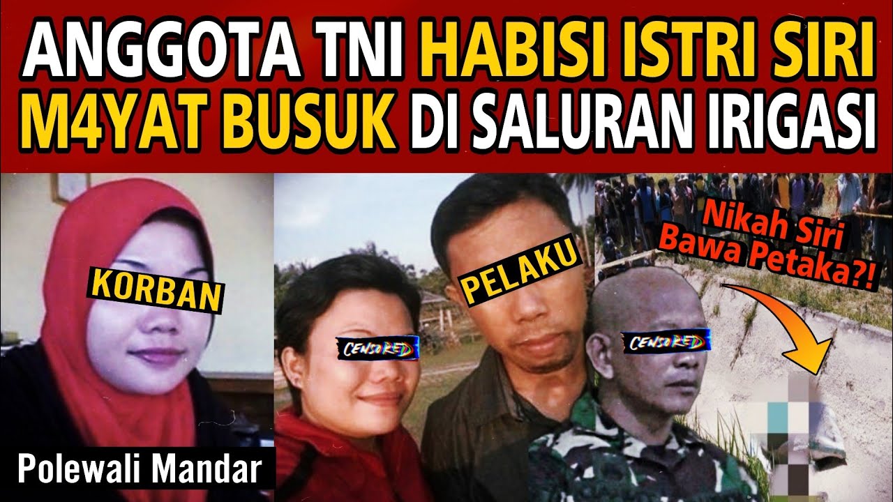 M4YAT MEMBUSUK ISTRI SlRl 0KNUM ANGGOTA TNI DI SALURAN IRIGASI!