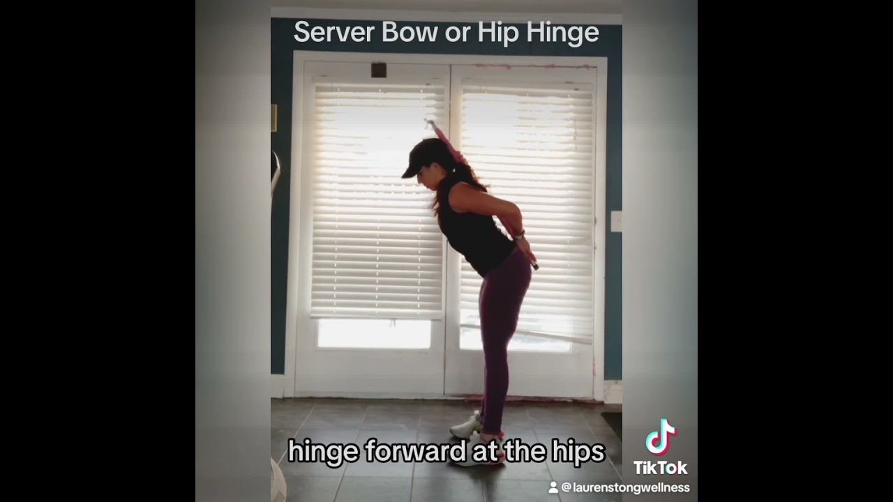 Server, bow or hip hinge 