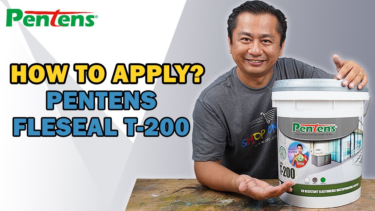 How to apply Pentens Fleseal T-200 UV Resistant Elastomeric Waterproofing Coating | Do It Yourself