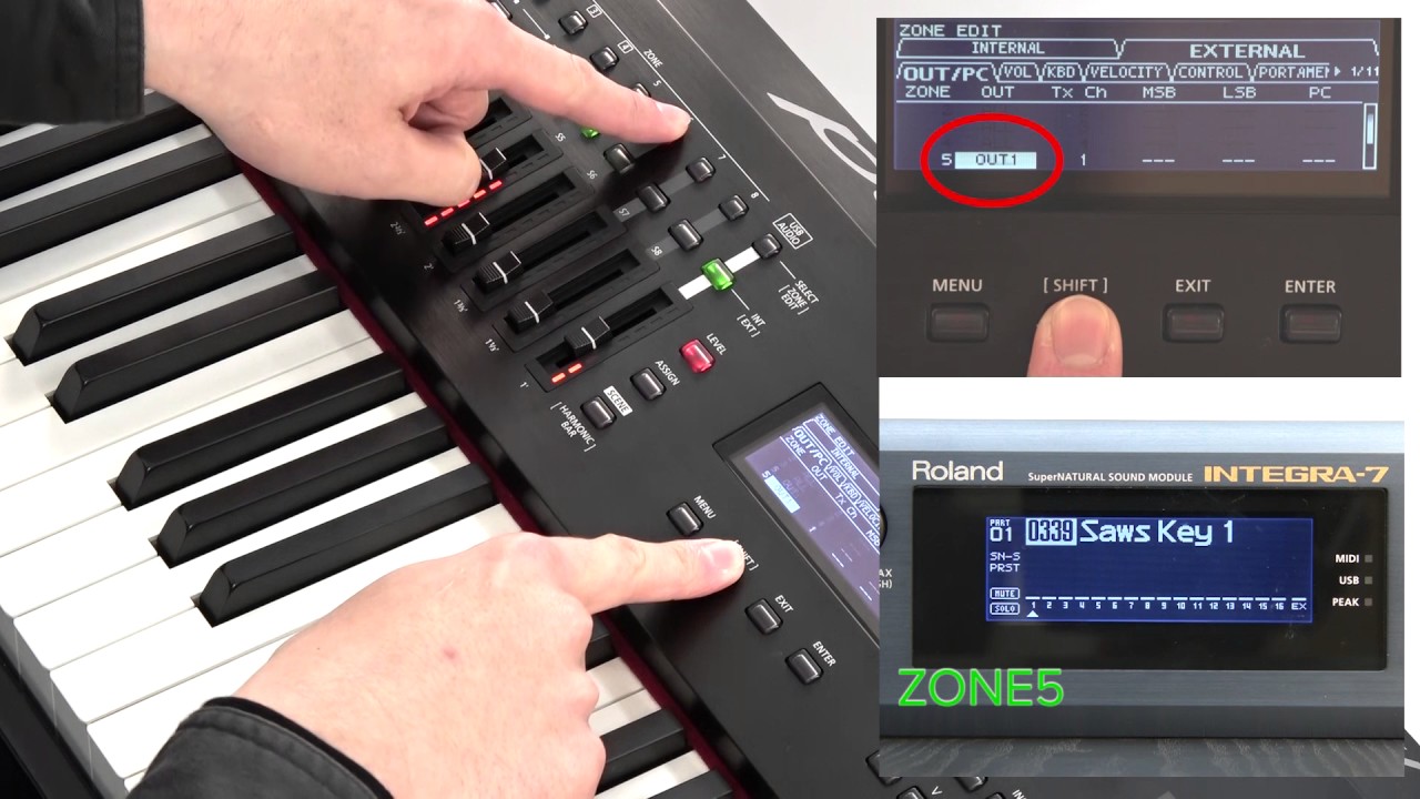 “Using an External Connected MIDI Device or Computer” Roland RD-2000 #15