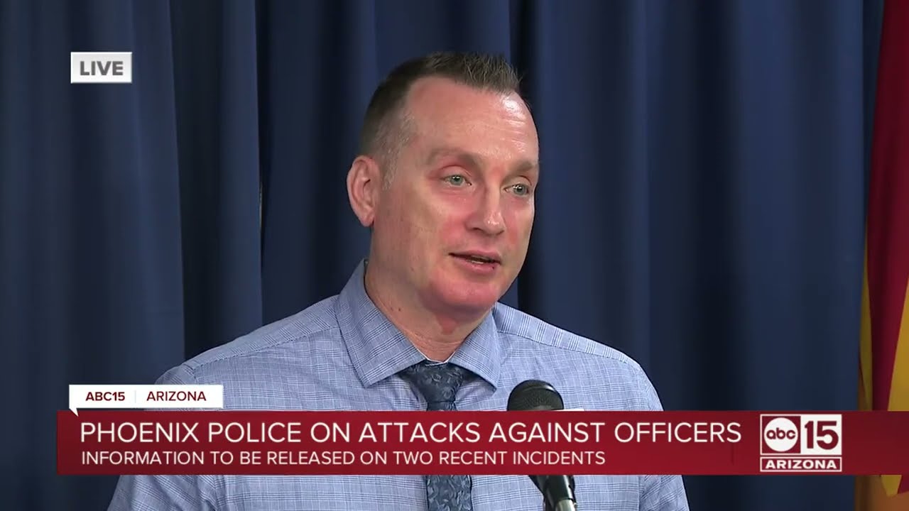 Phoenix police press conference on recent attacks on officers