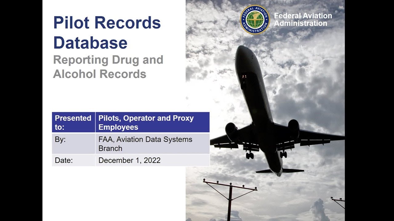 Pilot Records Database December 1, 2022 - Reporting Drug and Alcohol Records