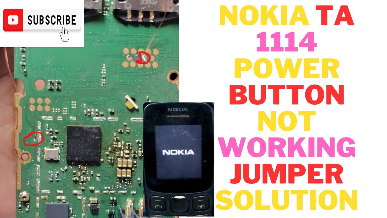 Nokia ta 1114 power button not working jumper solution