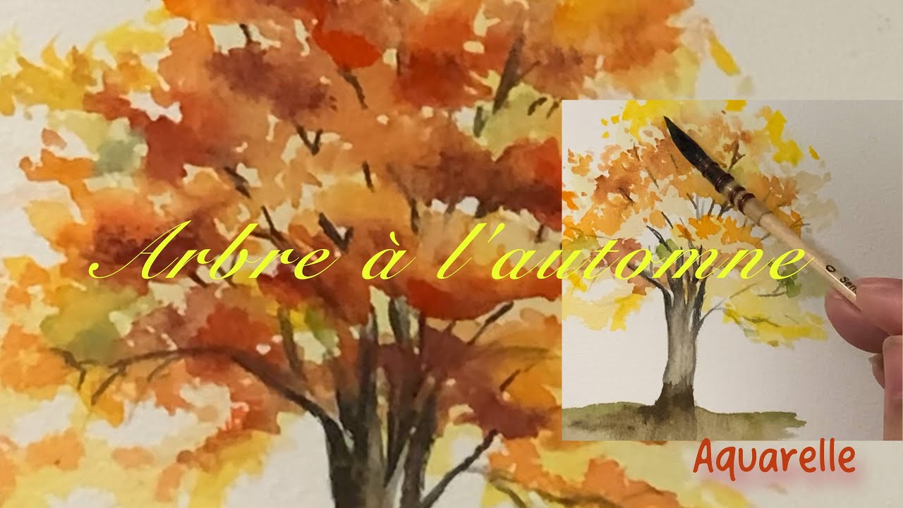 Comment peindre un arbre aux magnifiques couleurs de l'automne à l'aquarelle🍂