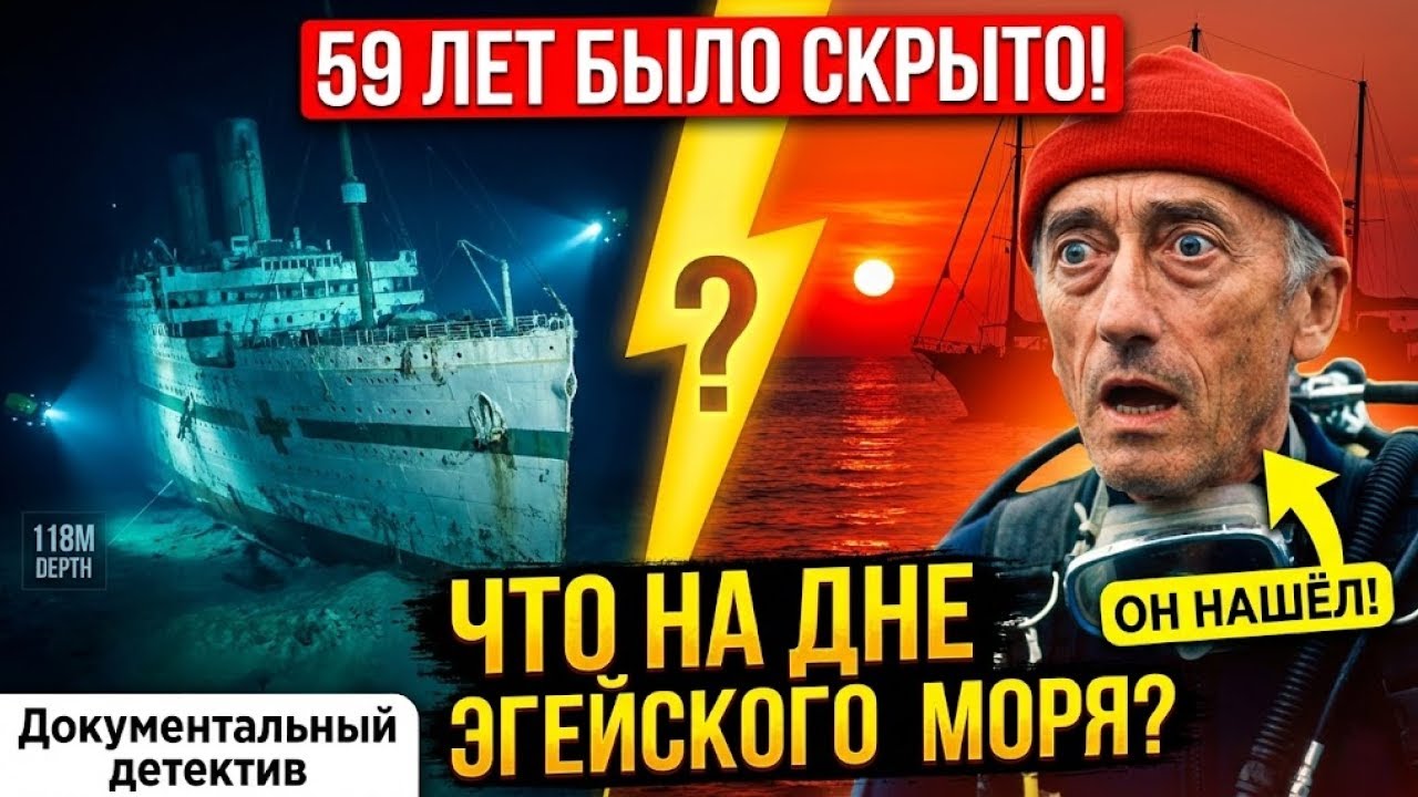 ПОГРУЖЕНИЕ ЖАКА-ИВА КУСТО, НЕВЕРОЯТНАЯ НАХОДКА НА ДНЕ ЭГЕЙСКОГО МОРЯ. ВЫ БУДЕТЕ ШОКИРОВАНЫ!!!