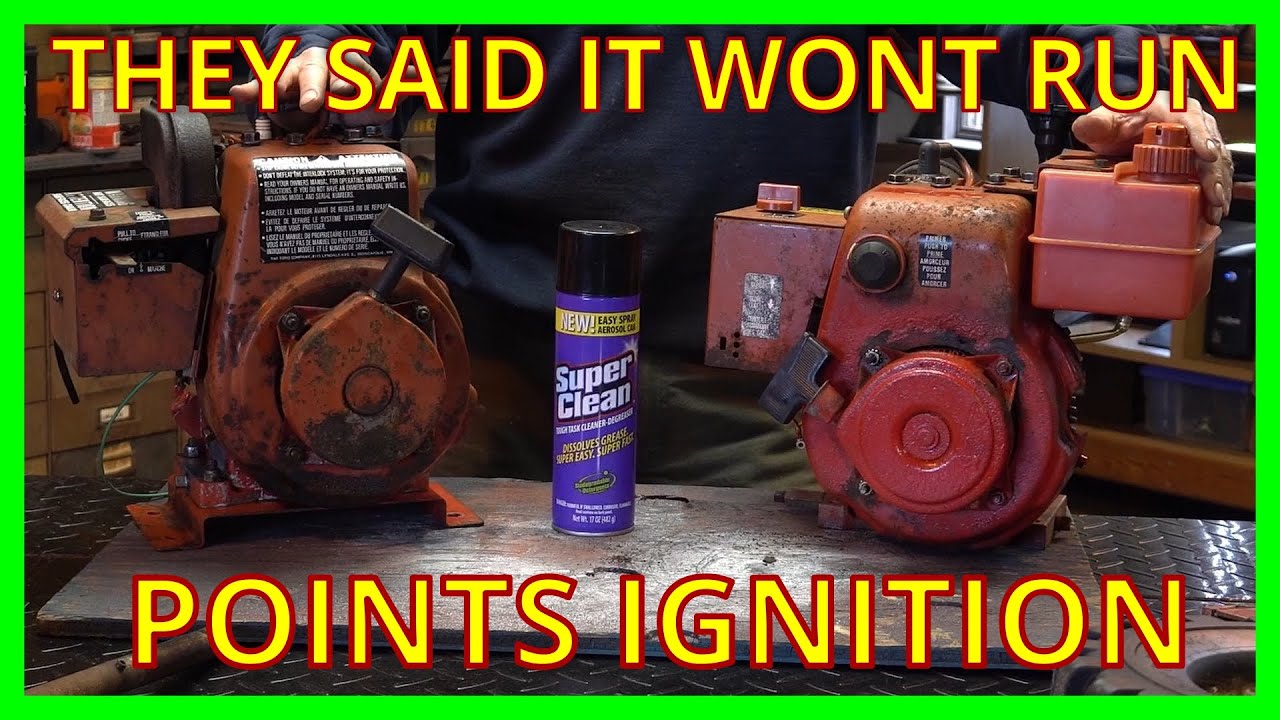 THEY SAID IT WONT RUN! ~ SET-UP & DIAGNOSE POINTS IGNITION - Old 70's Tecumseh Engine Will it Run?