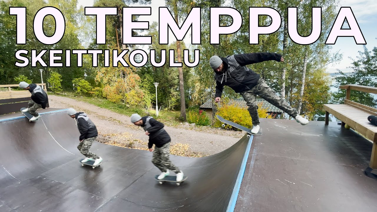10 HAUSKAA TEMPPUA MINIRAMPISSA | Skeittikoulu by Mevert