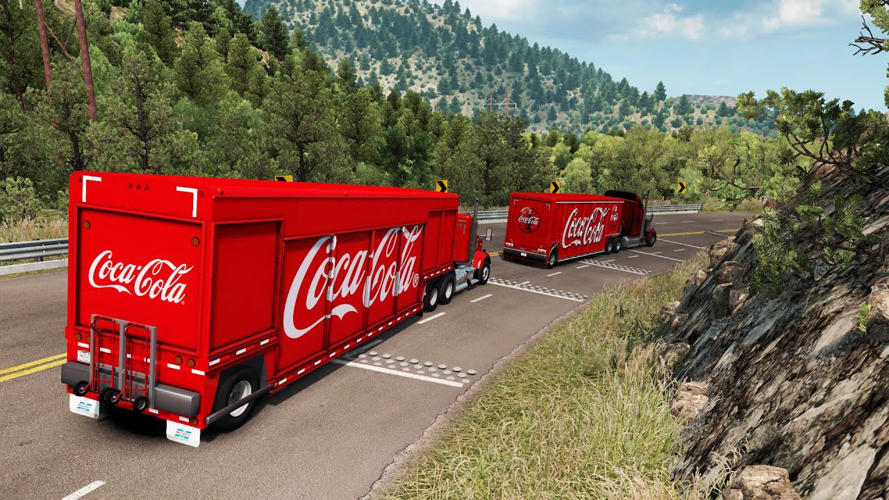 Repartidor de Coca Cola | Transportando Refresco Coca Cola | Kenworth T800 Camión Repartidor
