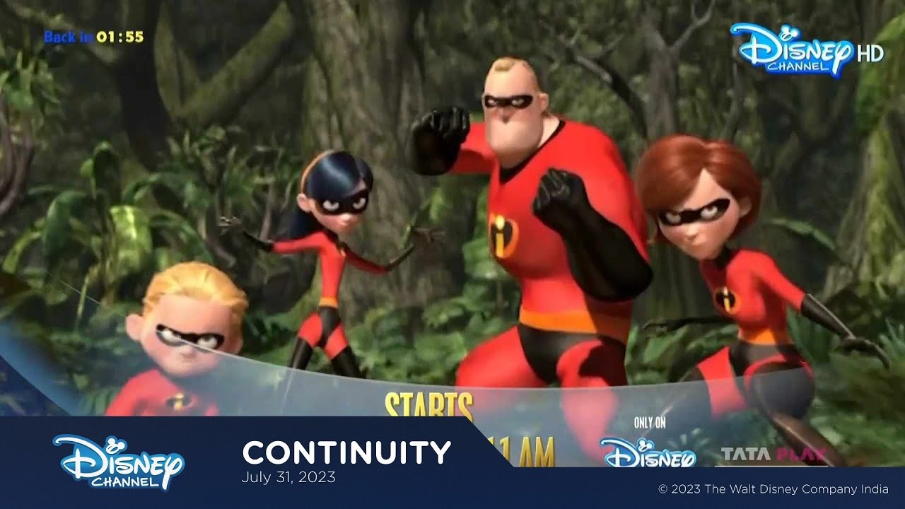 Disney Channel HD (India) continuity | July 31, 2023