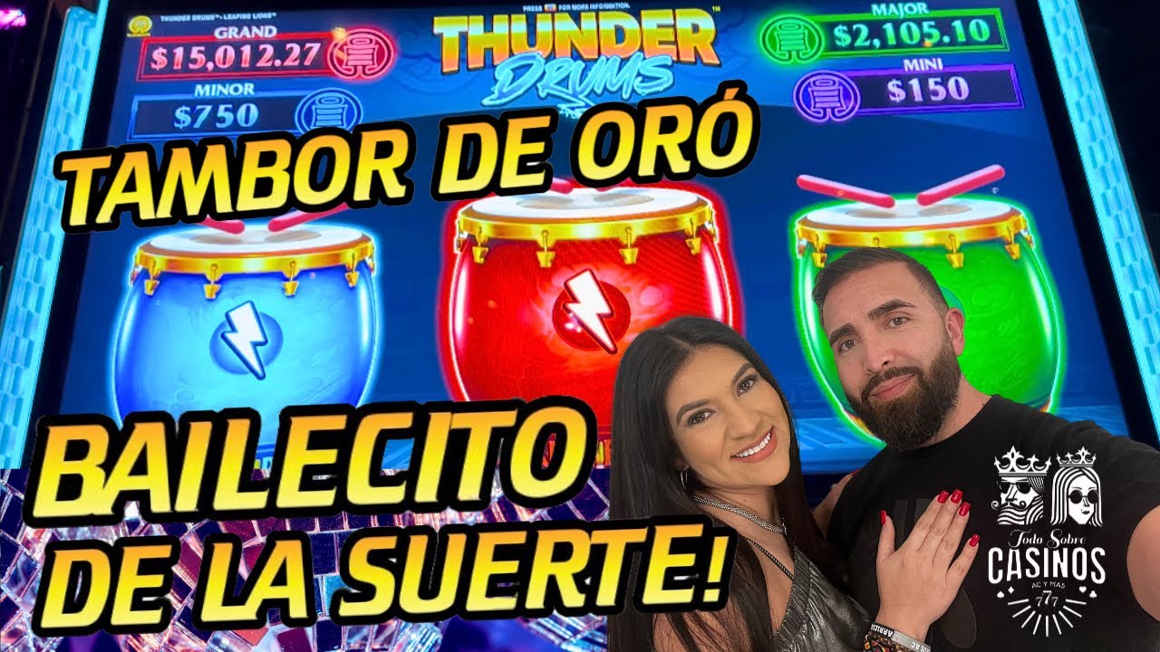 🥁 BAILECITO DE LA SUERTE EN THUNDER DRUMS SLOT MACHINE ! MUCHOS TAMBORES DE ORO