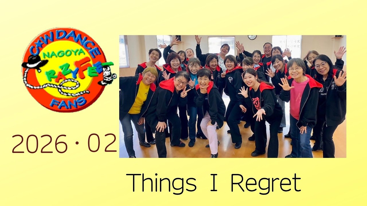 Things I Regret Line Dance NagoyaCrazyFeet  Walkthru&Demo #dance #CountryDance#ToshikoKawamoto