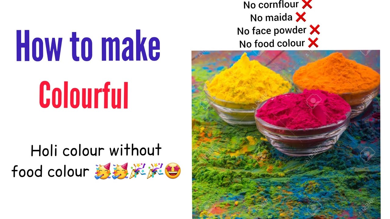 How to make holi colours at home without food colour / homemade holi colours #shorts #ytshorts.