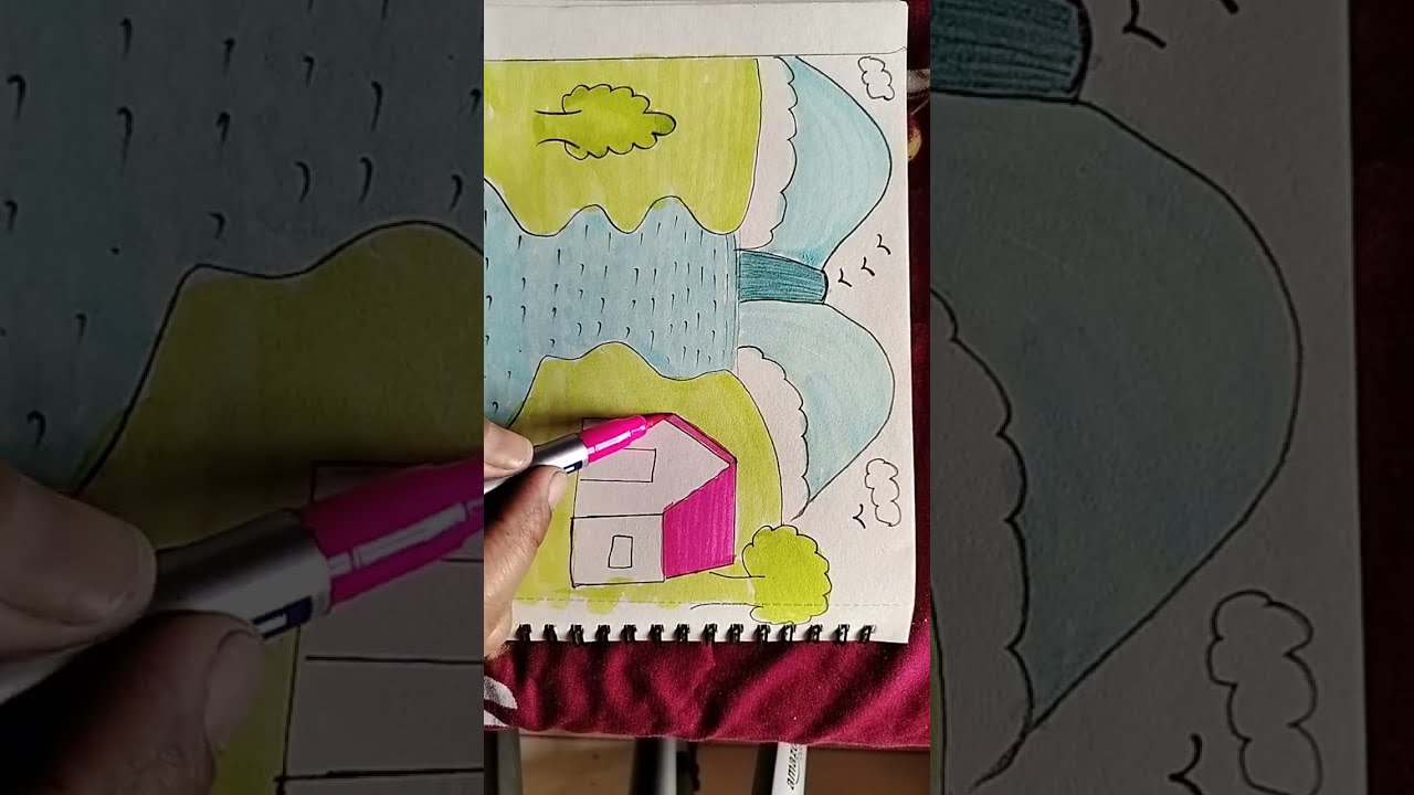 Beautiful Home Drawing#HomeDrawing #HouseDrawing