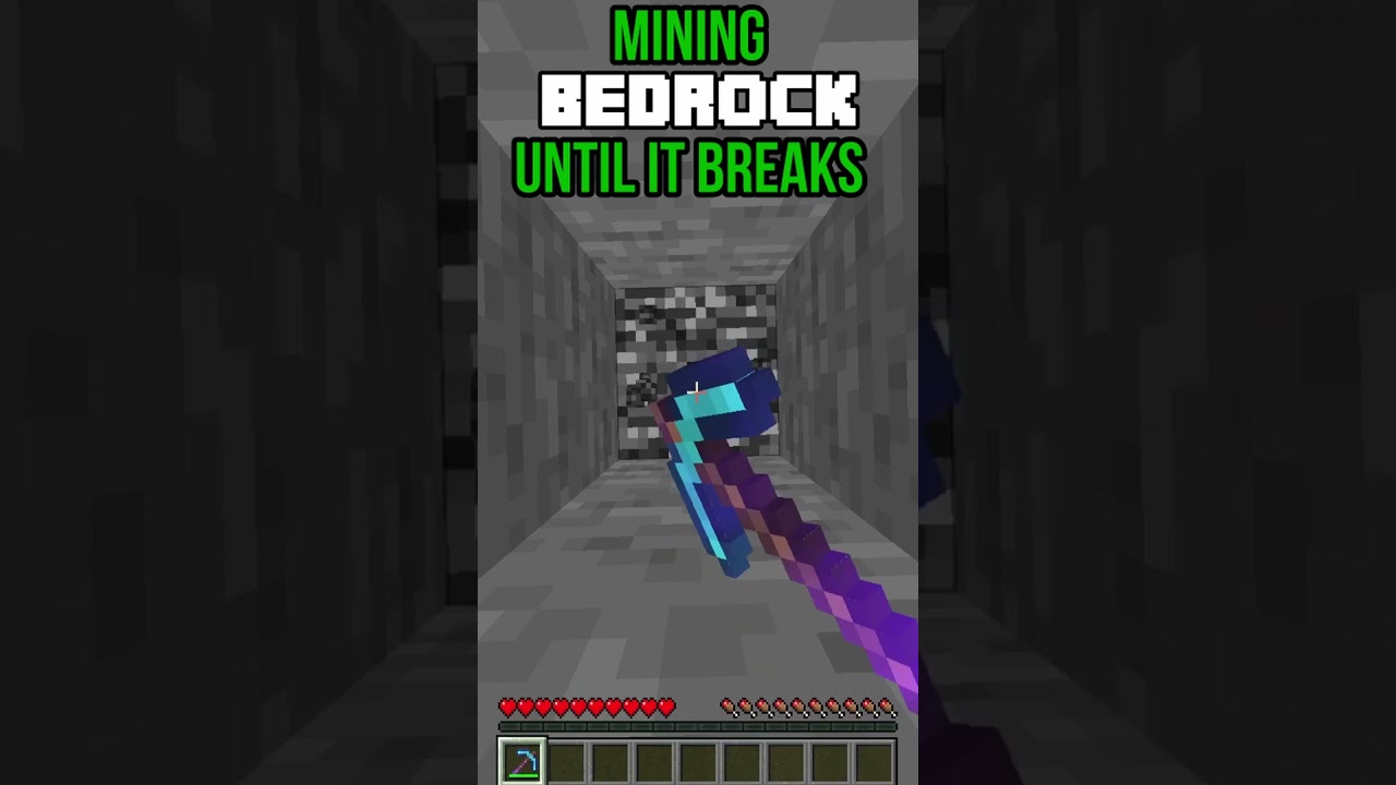 I Broke BEDROCK With A Diamond Pickaxe!