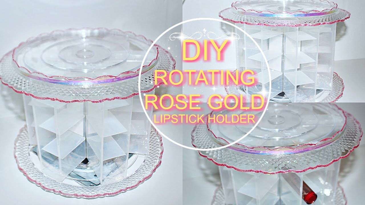 DIY Rotating ROSE GOLD Lipstick Holder (Affordable)