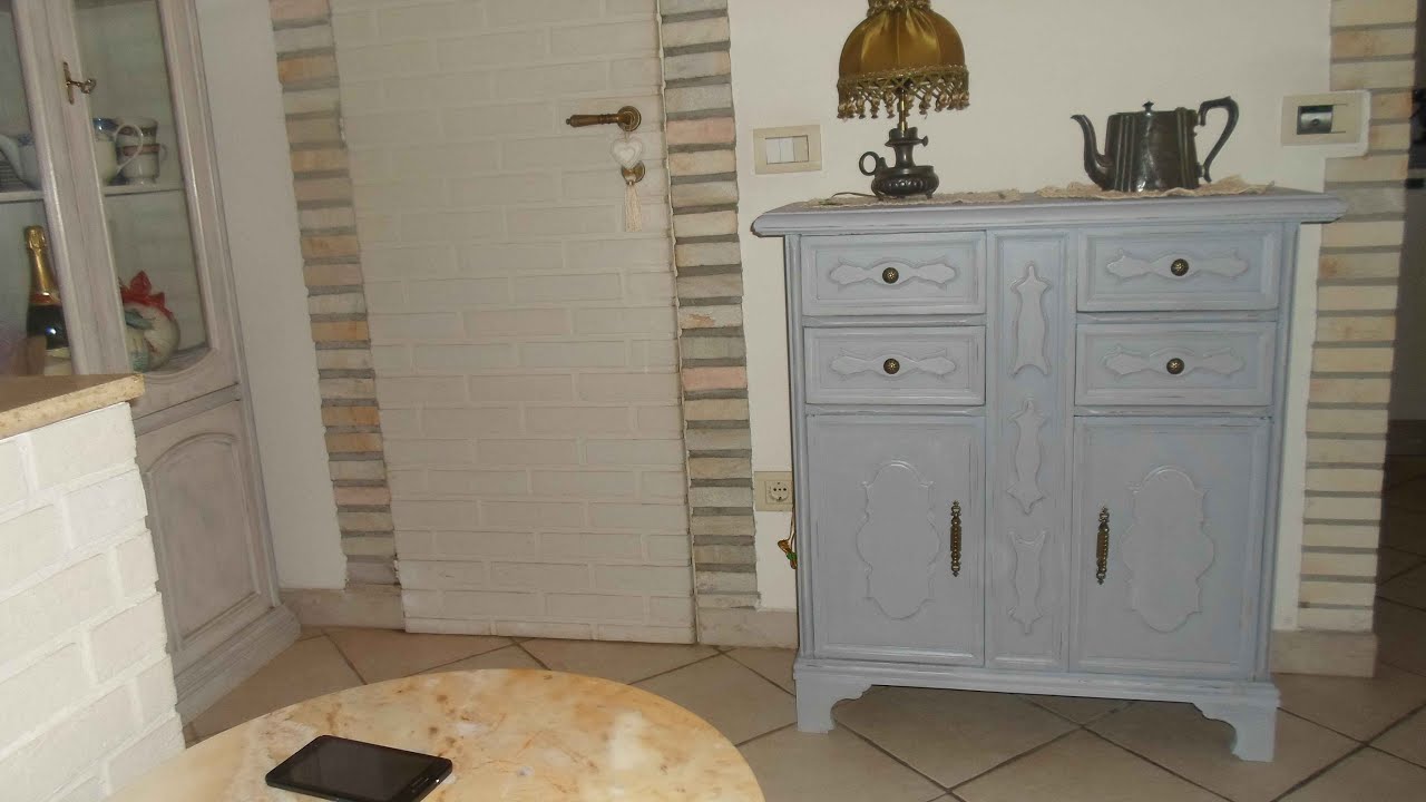 DECORARE UN MOBILE SHABBY CON CHALK PAINT FATTA IN CASA