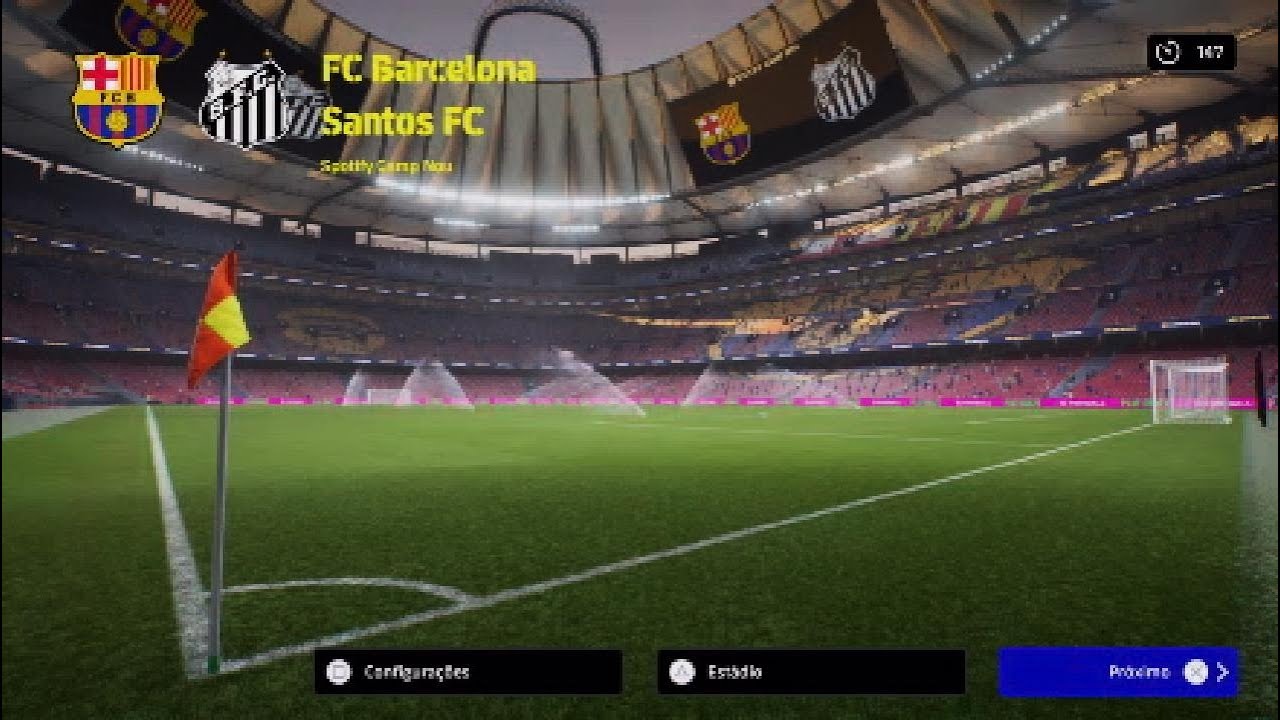 Divisões eFootball 2026 - Barcelona 1 x 0 Santos.