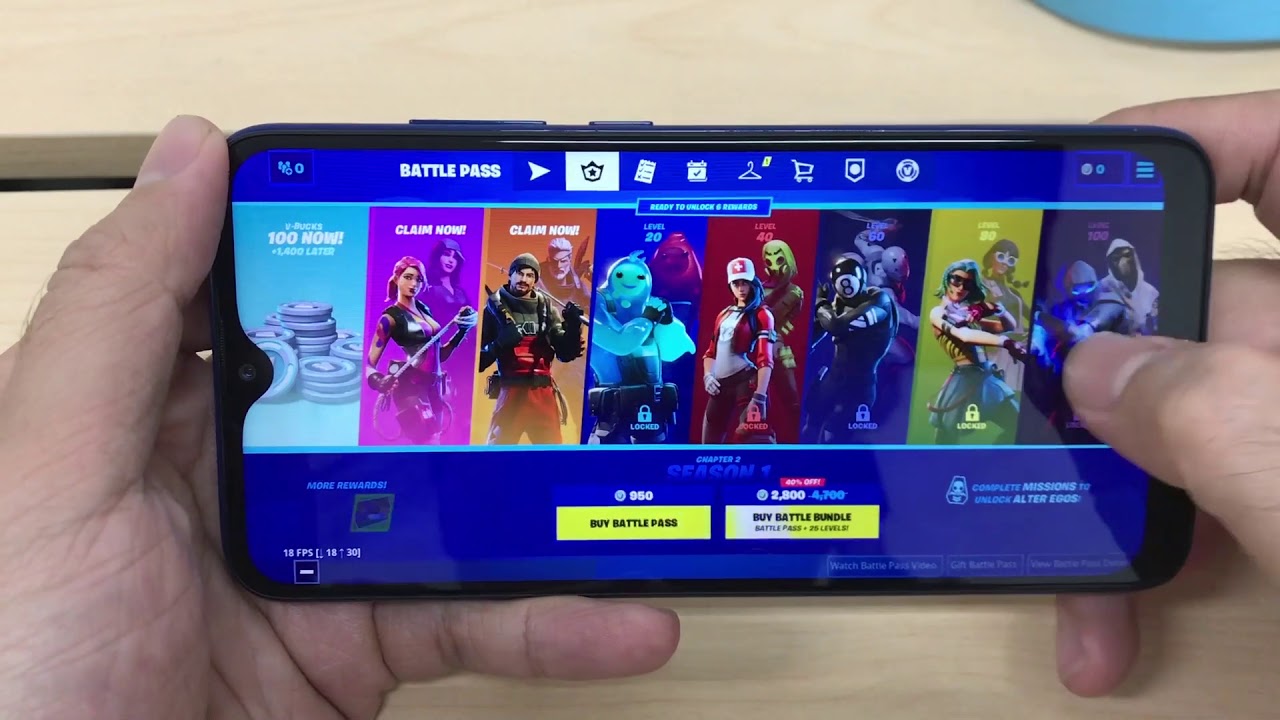 Test Game Fortnite On Xiaomi Redmi 8
