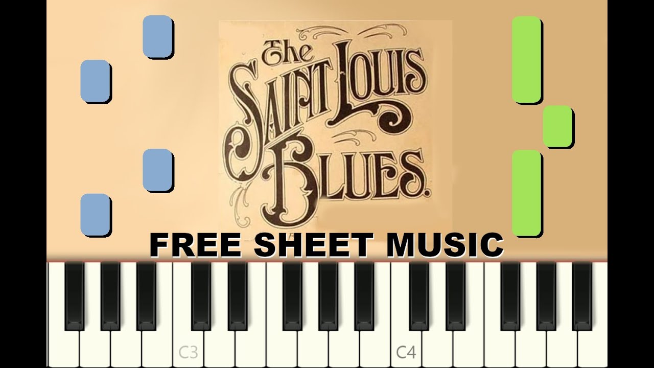 SAINT LOUIS BLUES Piano Tutorial, with FREE Sheet Music (pdf)