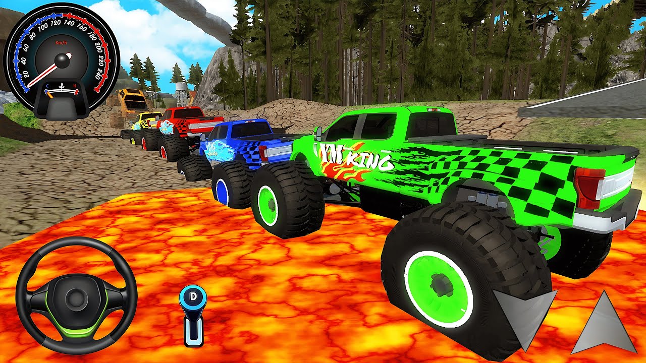 Juegos De Carros - Police Monster Trucks Impossible Driver #2 - Car Extreme Racing Android GamePlay