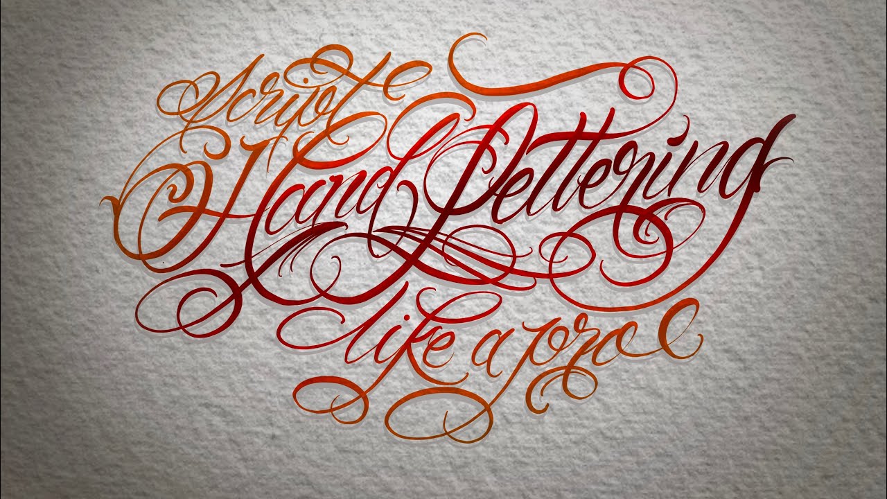 How to draw script hand lettering like a pro tutorial.