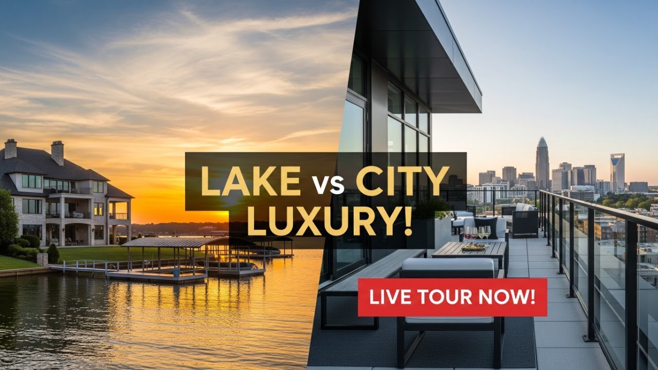 $1M+ LAKE LIVING vs URBAN LUXURY: Live Touring Charlotte’s Hottest Listings!