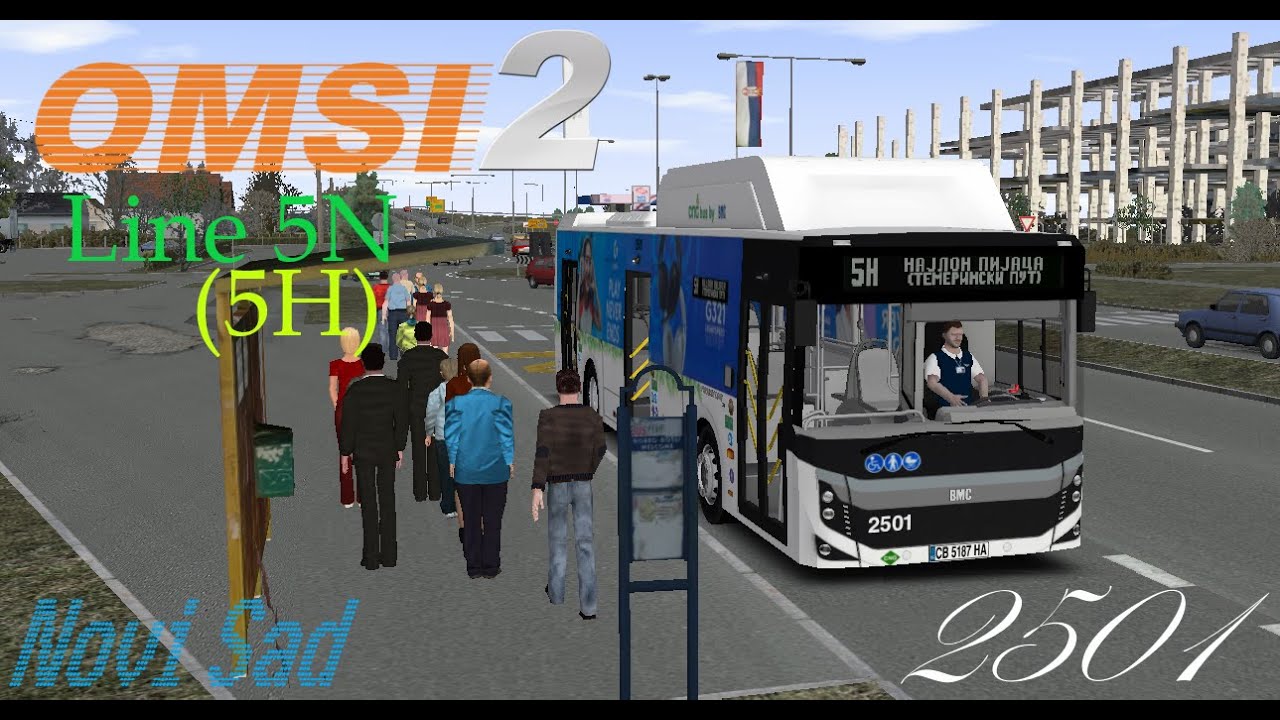 OMSI 2 | Line 5N (5H) - Novi Sad | BMC Procity 12 CNG 2501 |