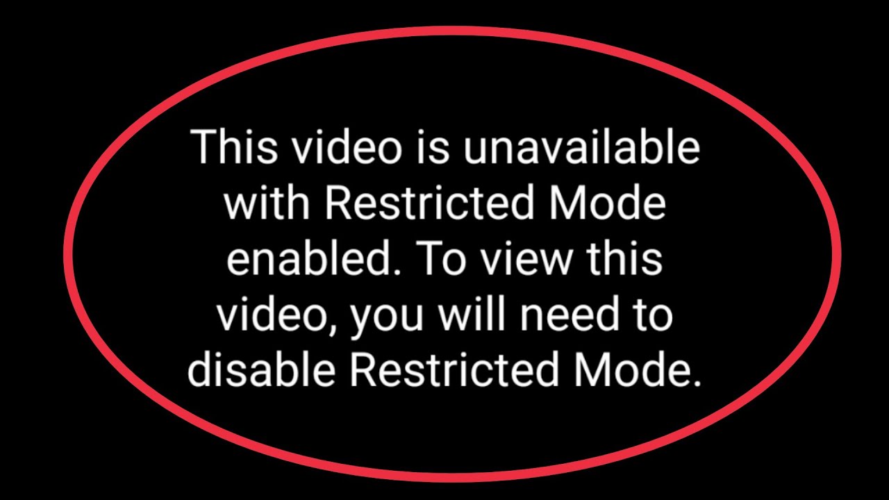 YouTube Fix This Video is Unavailable with Restricted Mode Enabled. To view this video Problem Solve