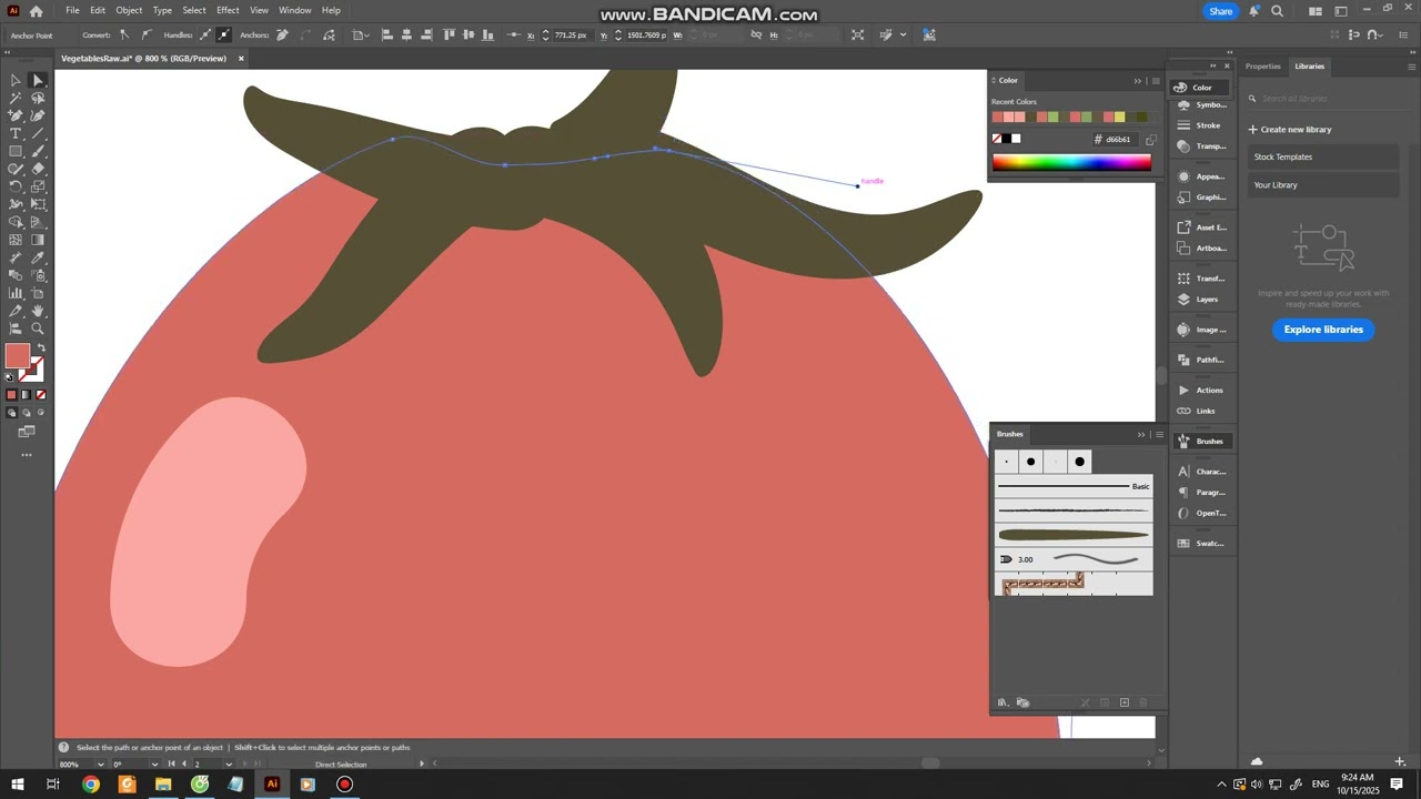 2025-10-15 | Drawing Tomatoes in Adobe Illustrator | Simple Vector Study - Part 1