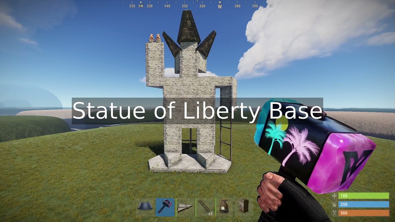 Statue of Liberty Rust Base - Solo/Duo/Trio - 4 Rockets to TC