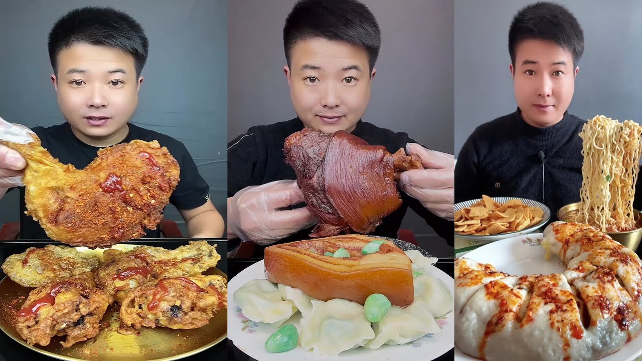 ASMR MUKBANG | SPICY BRAISED PORK BELLY |  EATING SHOW | EATING SHOW | Eat Beef Ribs #food #316
