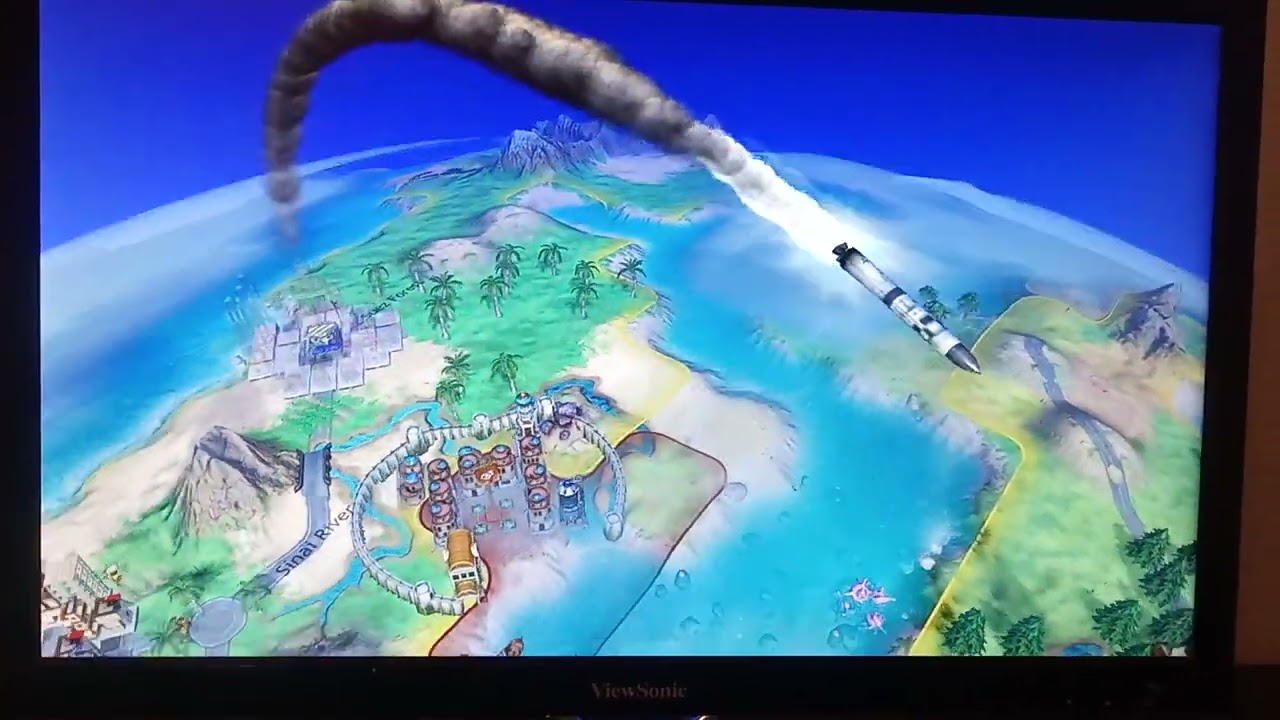 This is what happens when you nuke Atlantis in Civilization Revolution