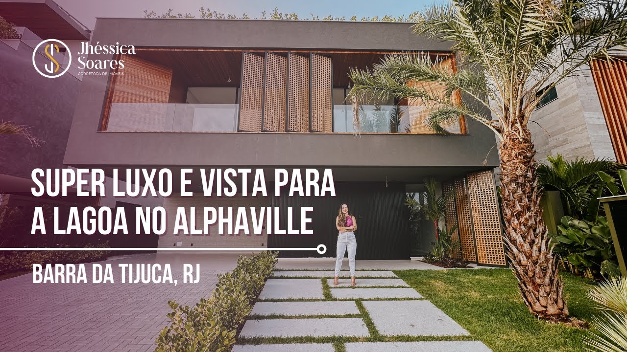 VISTA DE TIRAR O FÔLEGO! Triplex de luxo no Alphaville, Barra da Tijuca - JHESSICA SOARES IMÓVEIS