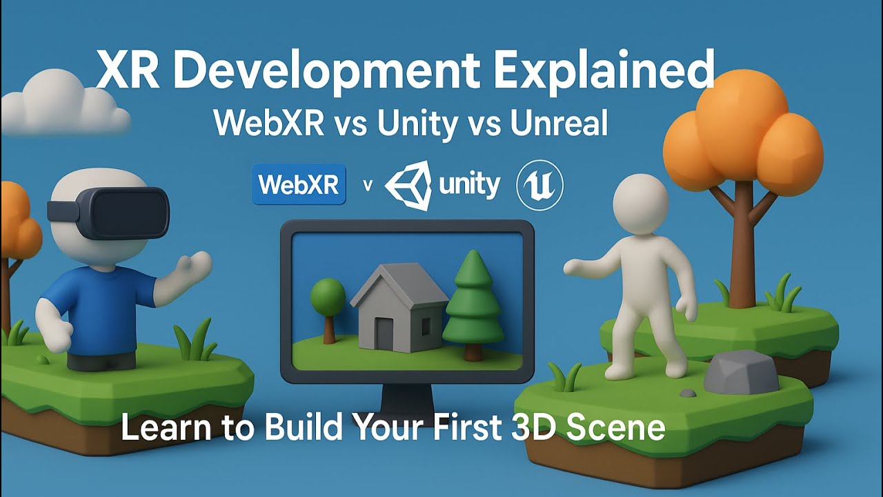 XR Development Explained  WebXR vs Unity vs Unreal  Learn to Build Your First 3D Scene