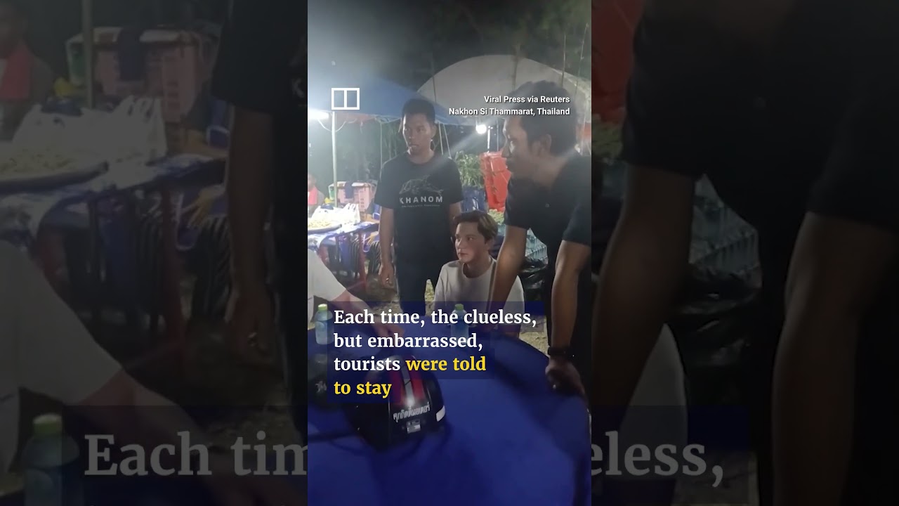Tourists mistake Thai funeral for a restaurant