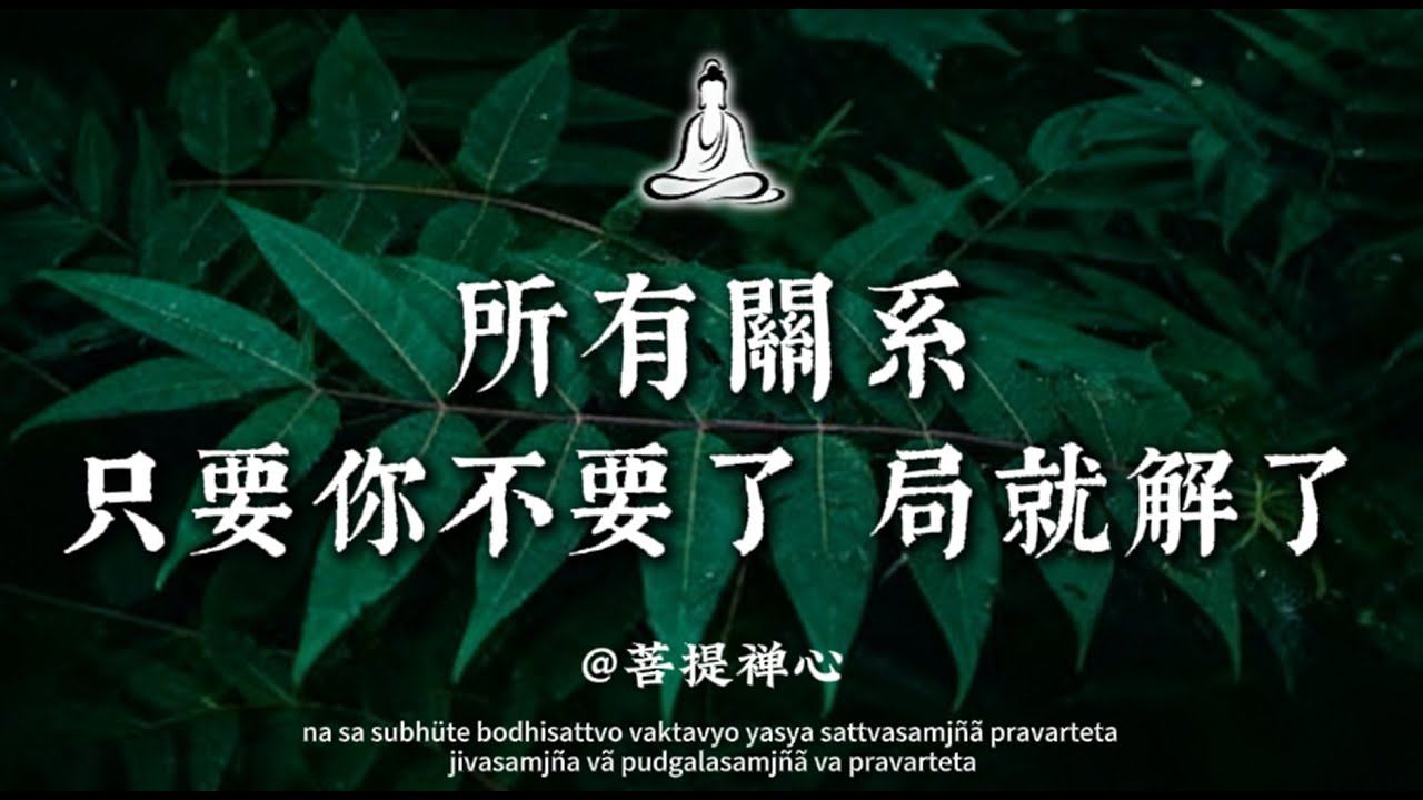 所有關系，只要你不要了，局就解了🍃｜菩提禅心 #修行 #佛学 #人生感悟 #修心修行 #國學#治愈