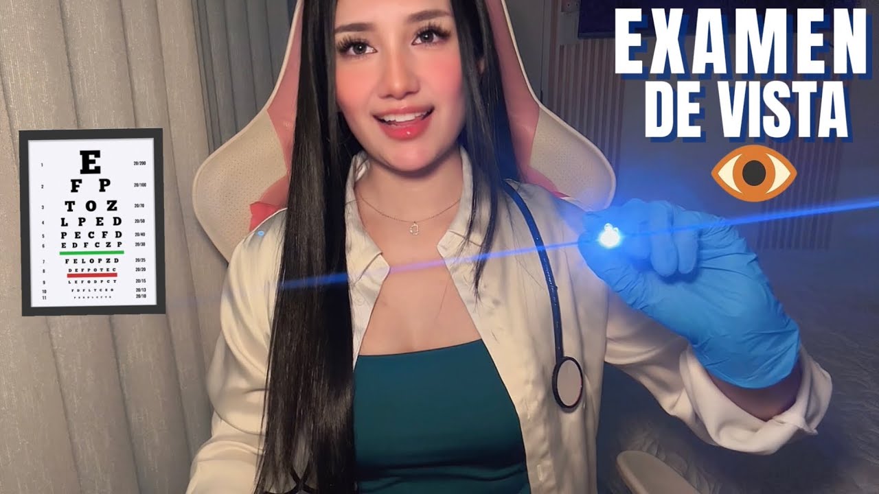 ASMR Examen de la VISTA Realista 👩🏻‍⚕️ (Muy Detallado + Relajante) 