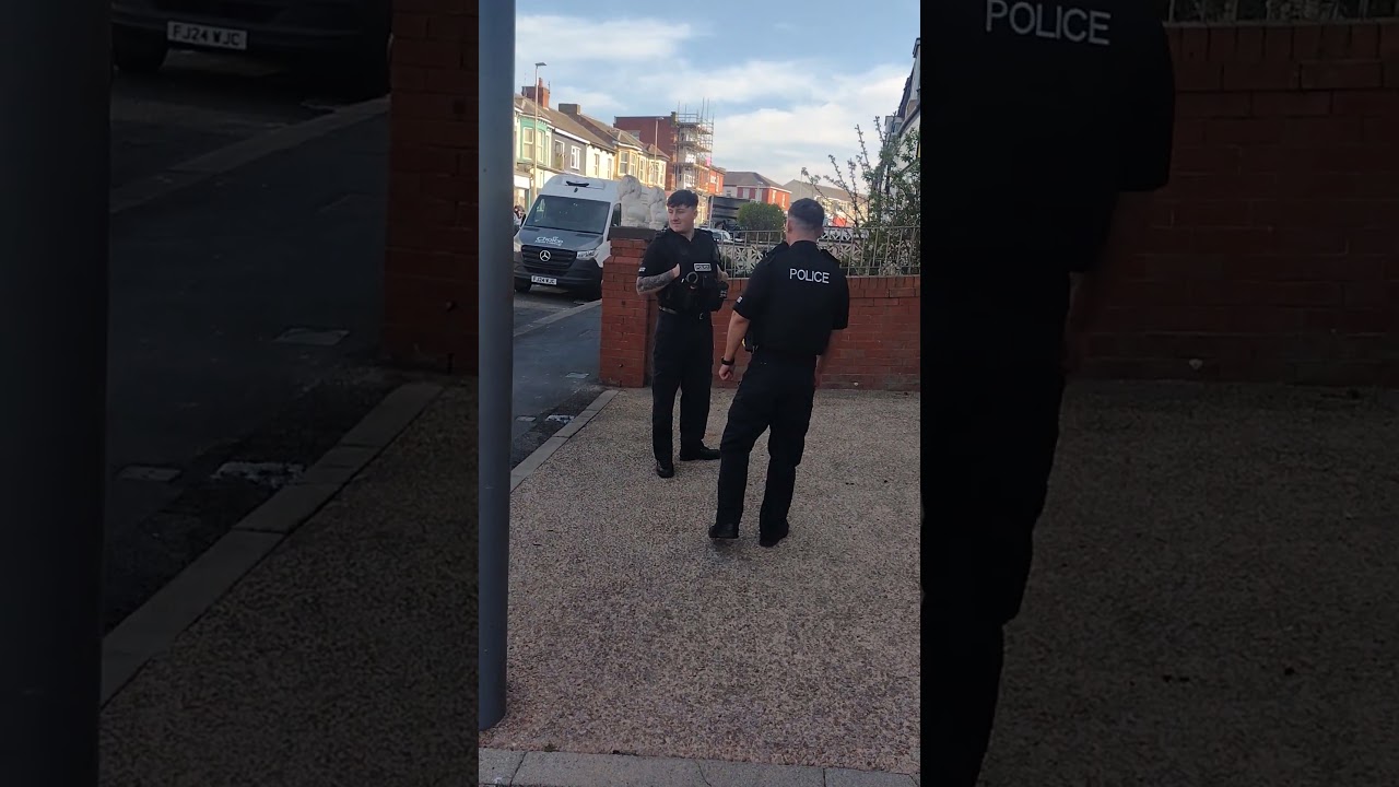 Filming Autistic Bobbie on Dickson  road, filming the Police, trying to gain entry #blackpool