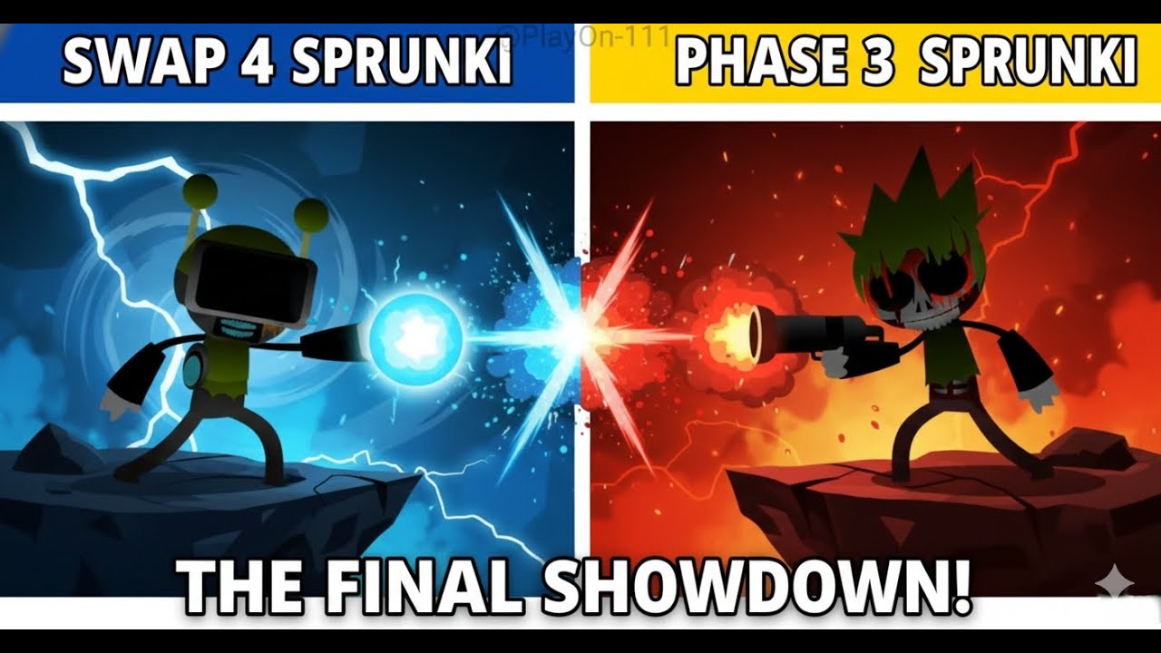 SWAP 4 Vs PHASE 3 Sprunki - Incredibox sprunki