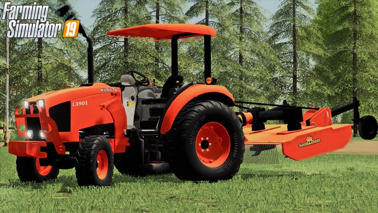 MOWING GRASS WITH KUBOTA (ROLEPLAY) FARMING SIMULATOR 19