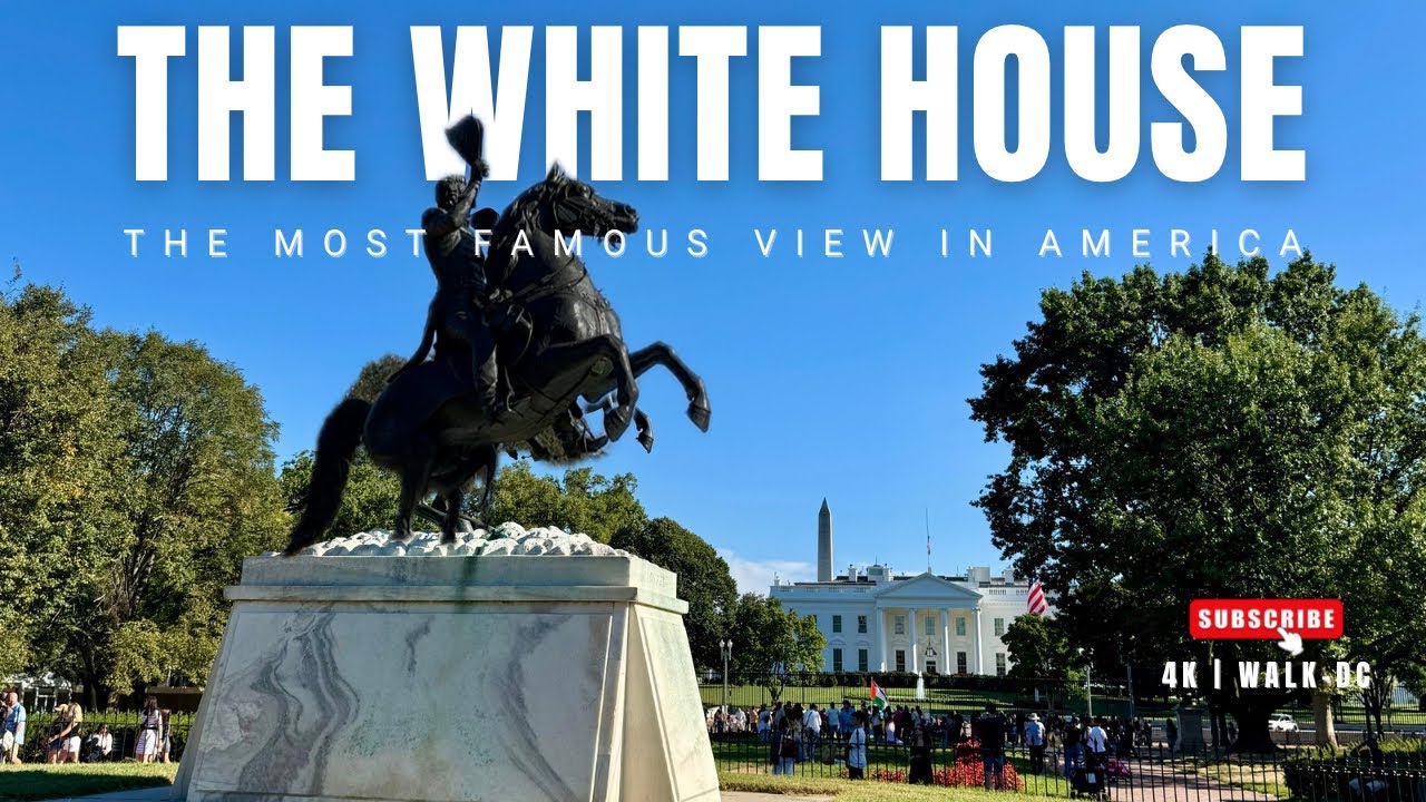 4K Silent Walking Tour | White House, St. John&rsquo;s Church & Lafayette Park DC