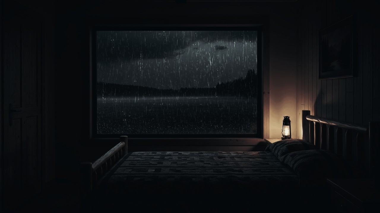Rain Sounds for Sleeping 🌙 WindowRelaxing Night Rain