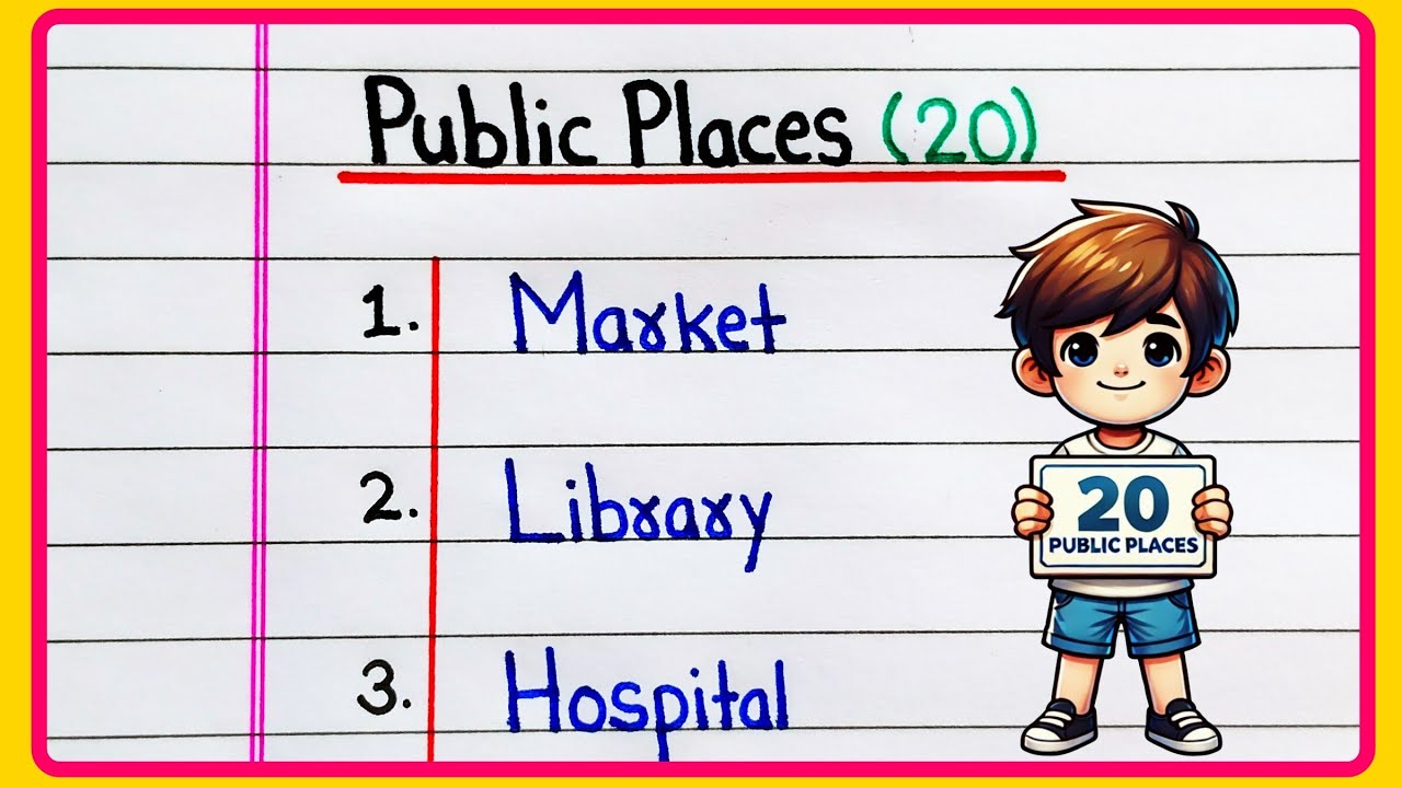 20 Public places | Public places name in English | Name of public places in English | Place name 20