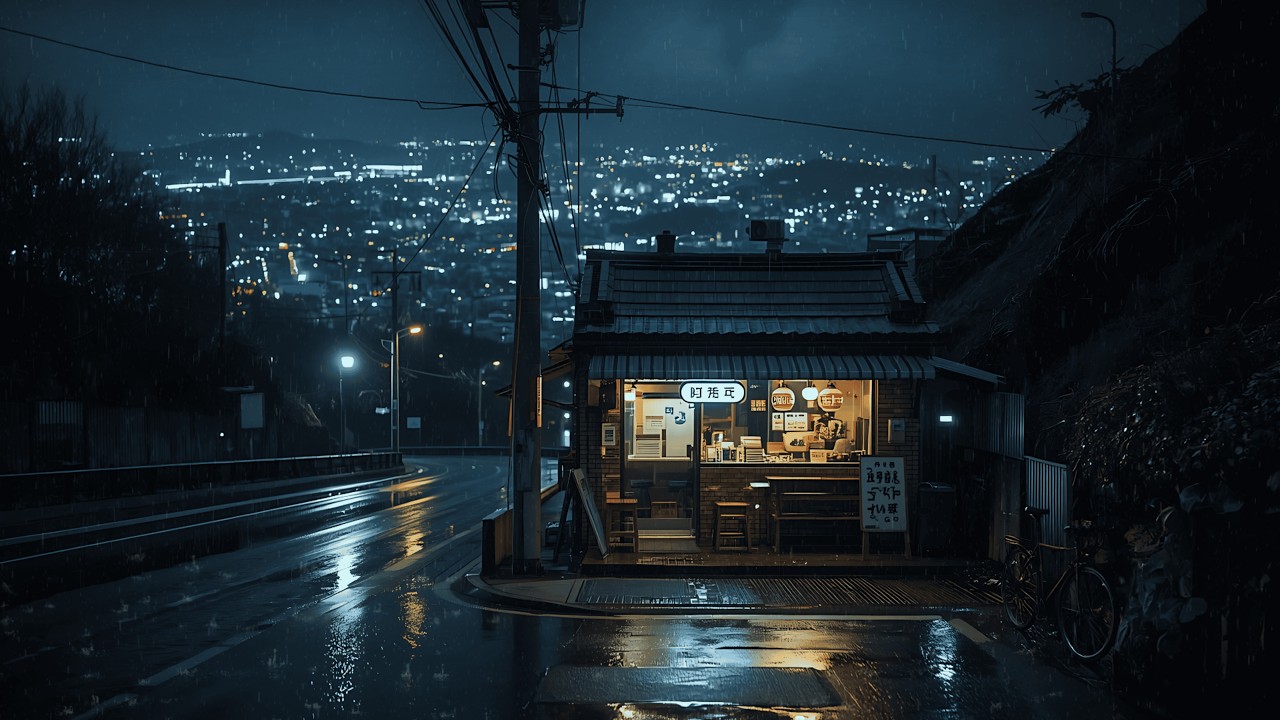 Shibuya Under Midnight Lights 🌙 — 90s Lofi Focus Session