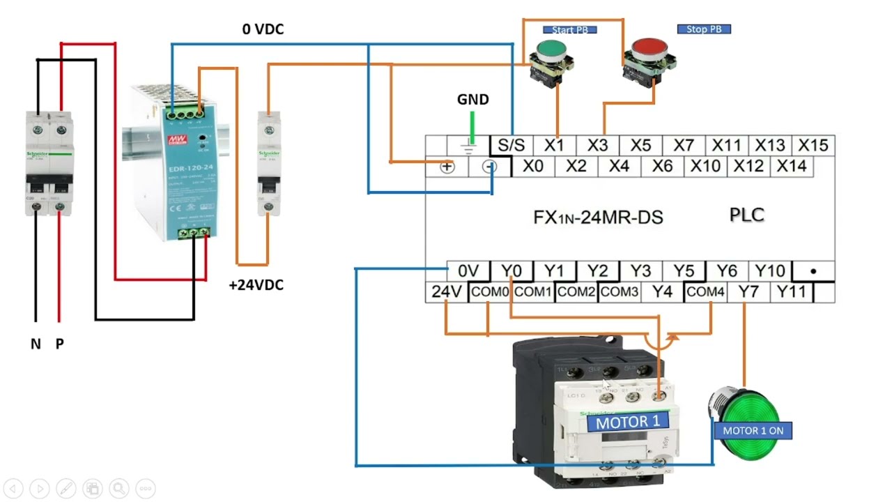 Mitsubishi PLC Wiring and Program Tutorial in GX Works 2